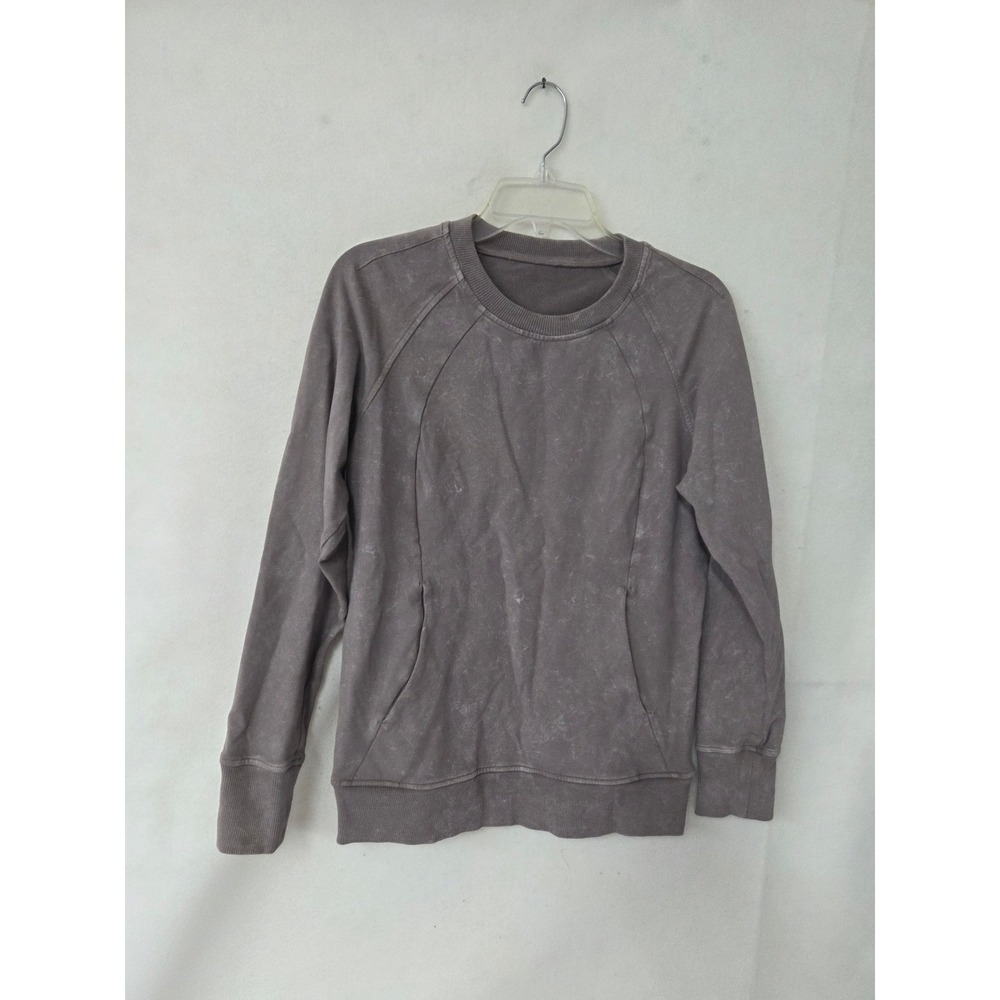 Lululemon Scuba Crewneck Pullover Acid Wash Lunar Rock Purple Size 6 LW3CT3S
